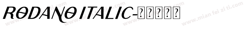 Rodano Italic字体转换